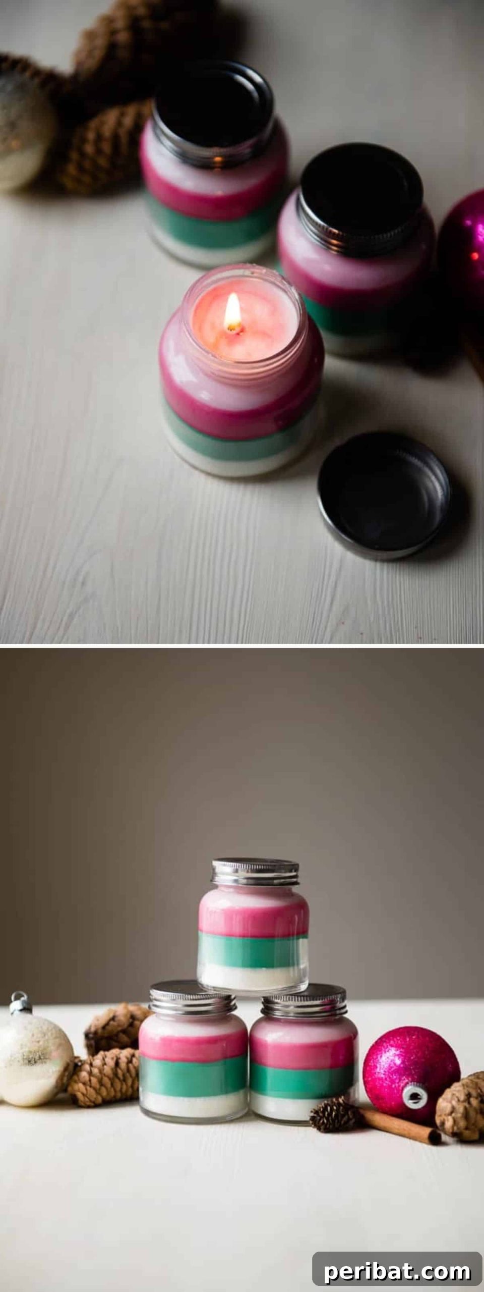 Homemade Holiday Multi-Scented Candles