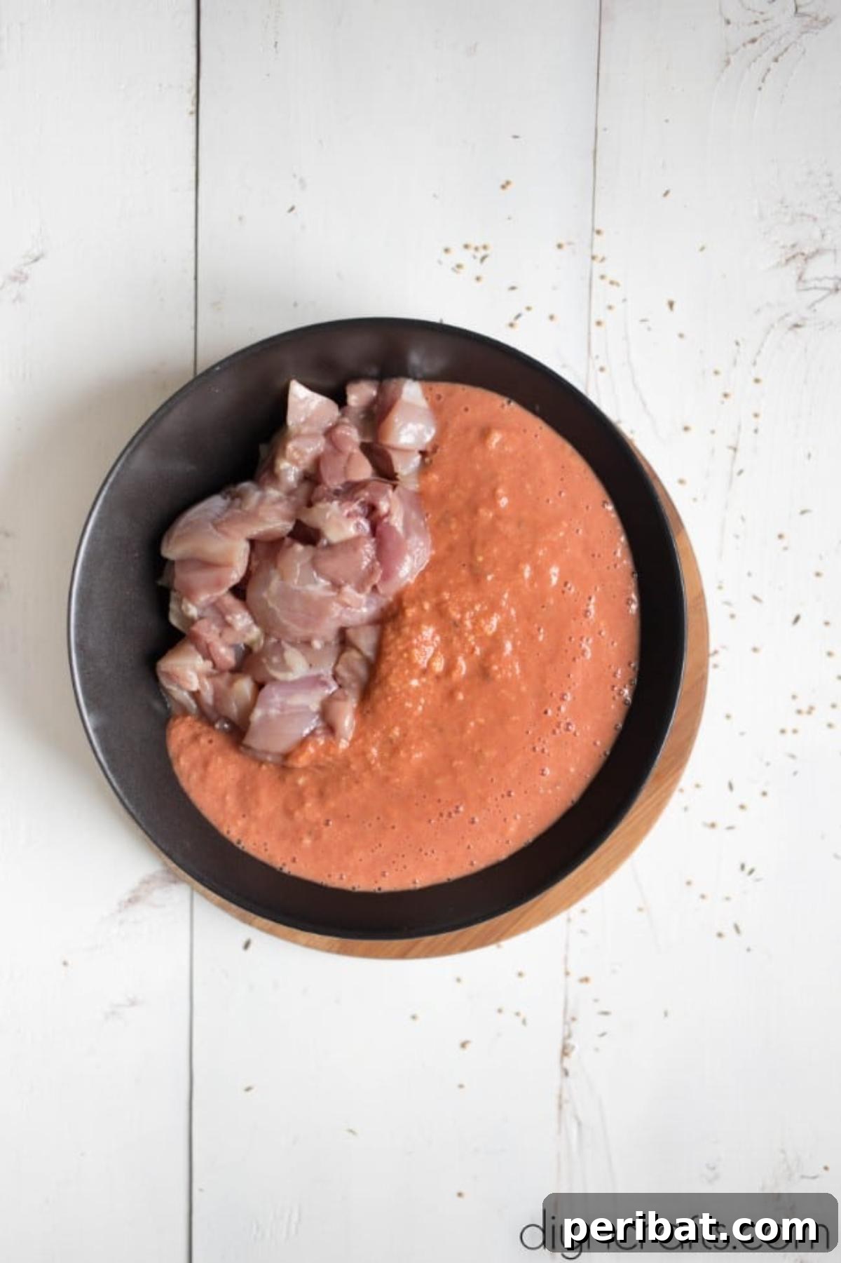 Slow Cooker Restaurant Butter Chicken Better Than Takeout 4 Blending marinade ingredients.