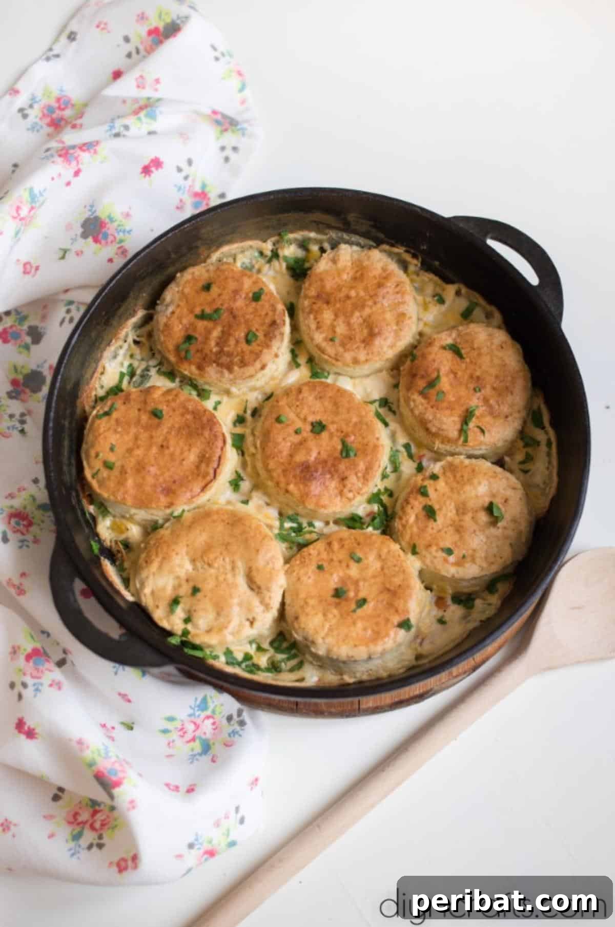 Effortless Cast Iron Skillet Chicken Pot Pie Family Favorite 7 Finished Cast Iron Skillet Chicken Pot Pie meal