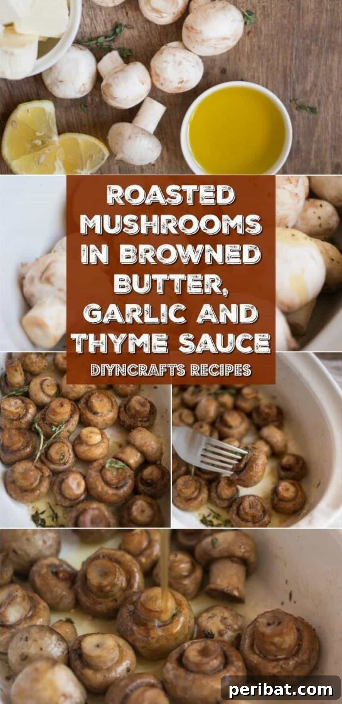 Effortless Elegance Garlic Thyme Roasted Mushrooms 2 Roasted Mushrooms With Garlic And Thyme make any meal a special occasion, showcasing their golden-brown color and fragrant herbs.