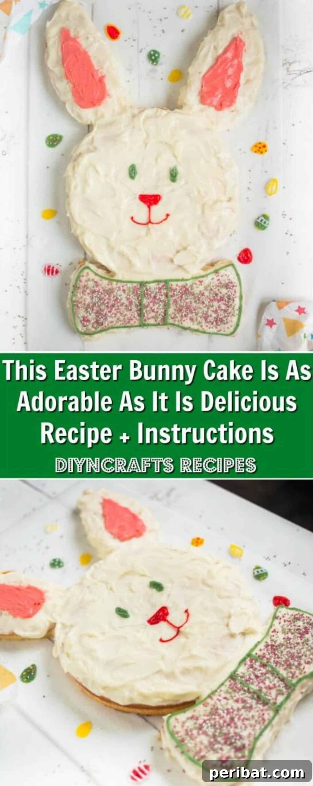 Hem Şirin Hem Lezzetli Paskalya Tavşanı Pastası Tarifi 2 A beautifully decorated Easter Bunny Cake, ready for celebration. This delightful dessert is both adorable and incredibly delicious, making it the perfect addition to any Easter gathering. Easy to make from scratch, it's sure to be a hit with family and friends.