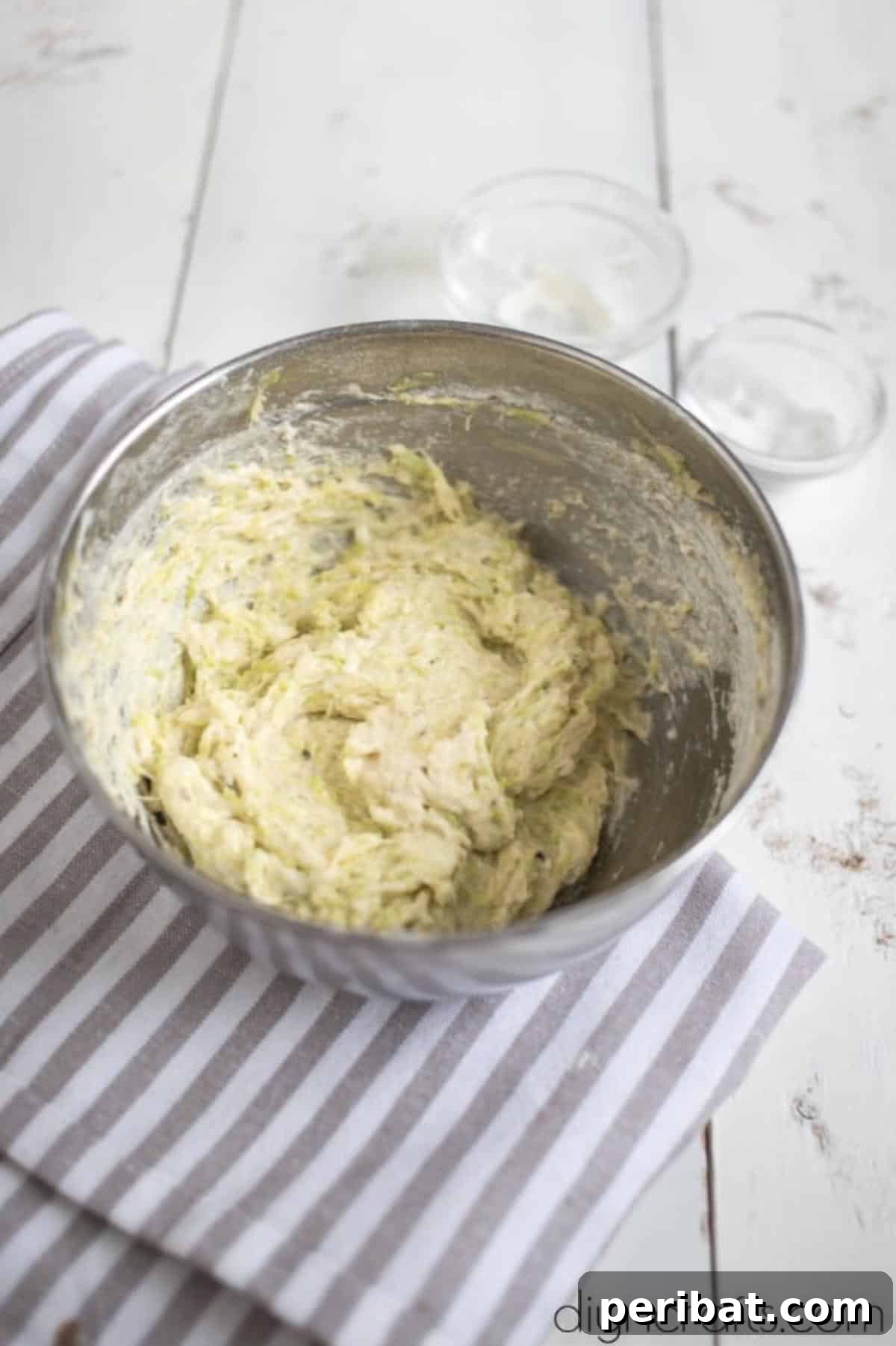 Deliciously Healthy Zucchini Tortillas Effortlessly Made 4 Mixing the zucchini tortilla ingredients