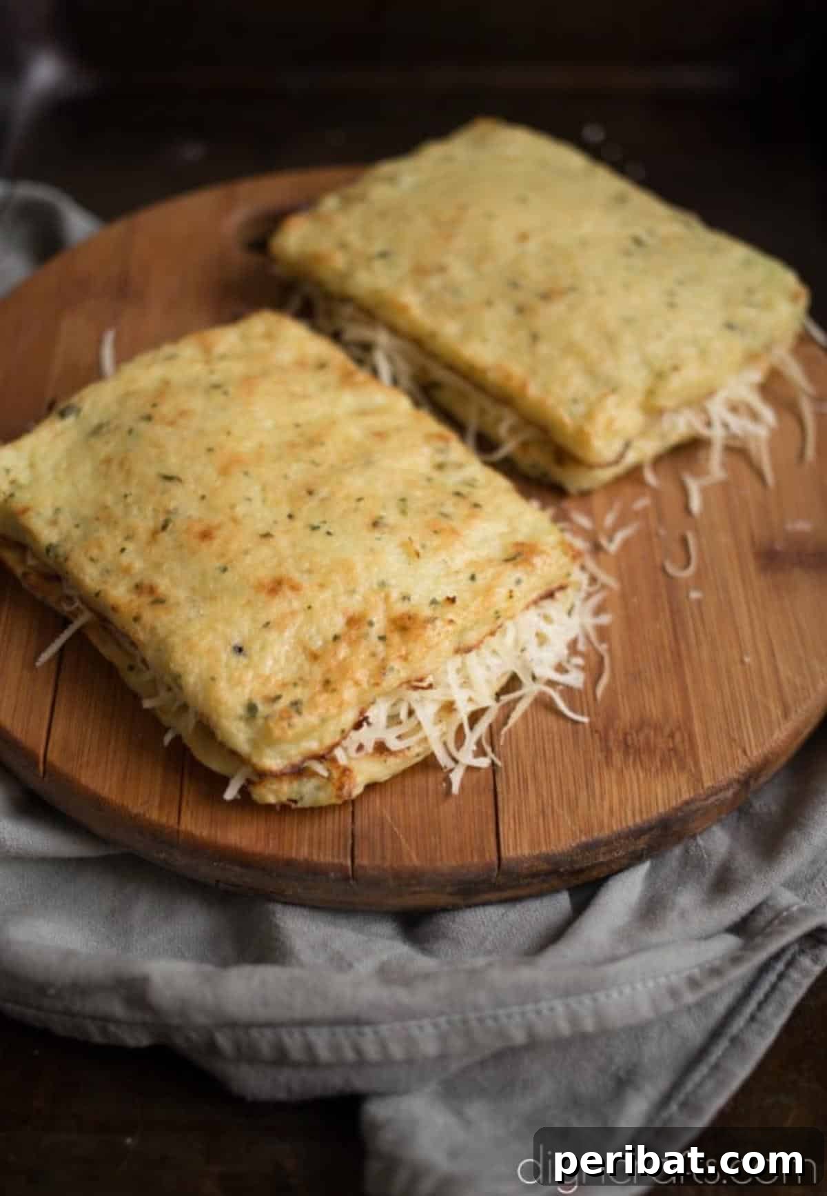 Cauliflower Grilled Cheese Smart Snacking 6 Adding cheese mixture.