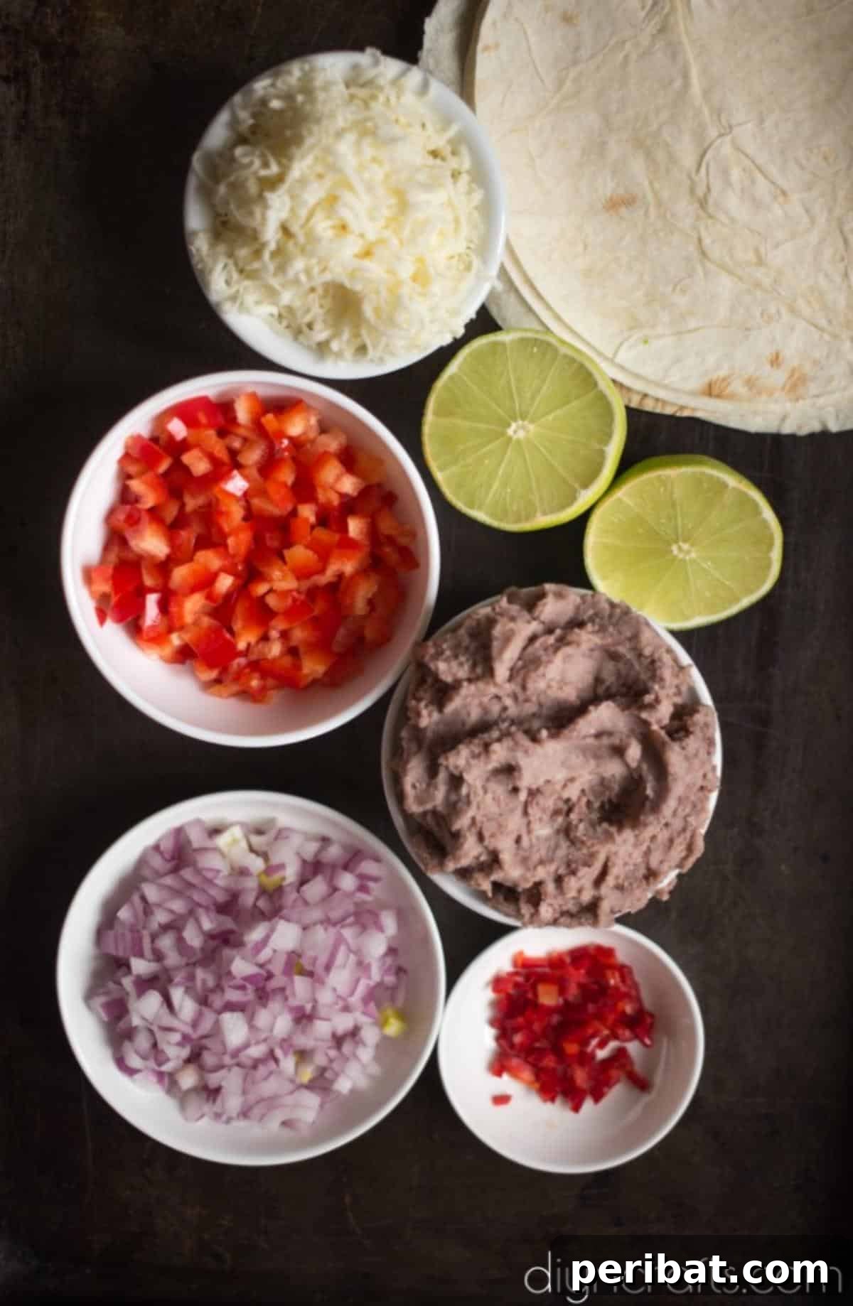 Delicious Black Bean Flautas A Quick and Easy Appetizer 3 Fresh ingredients like red bell pepper, onion, and lime give these flautas a wonderful flavor.