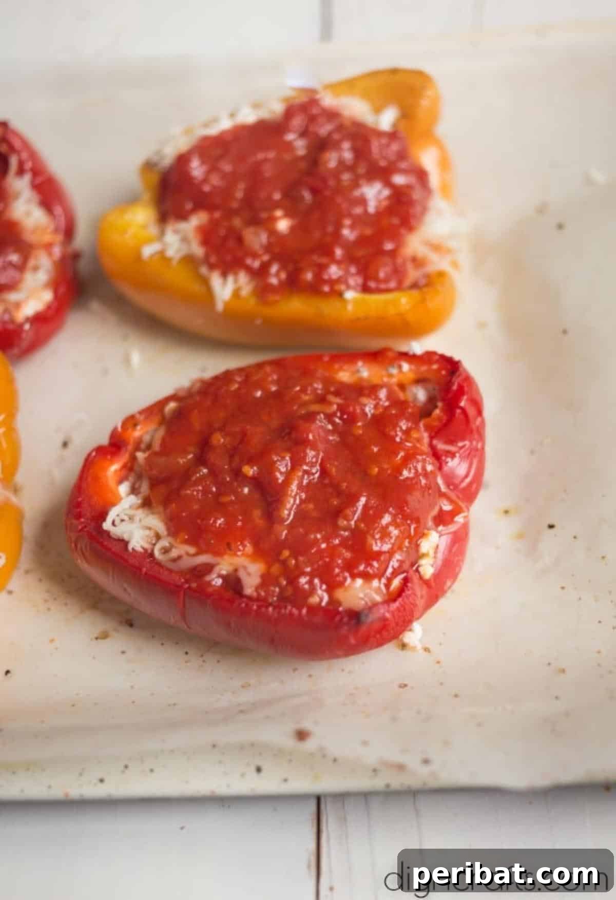 Italian Three Cheese Stuffed Peppers: Your New Favorite All-in-One Dinner 6 Layering bell peppers