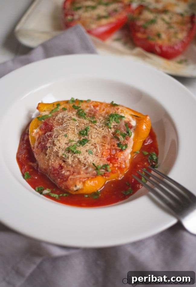 Three Cheese Stuffed Peppers Recipe
