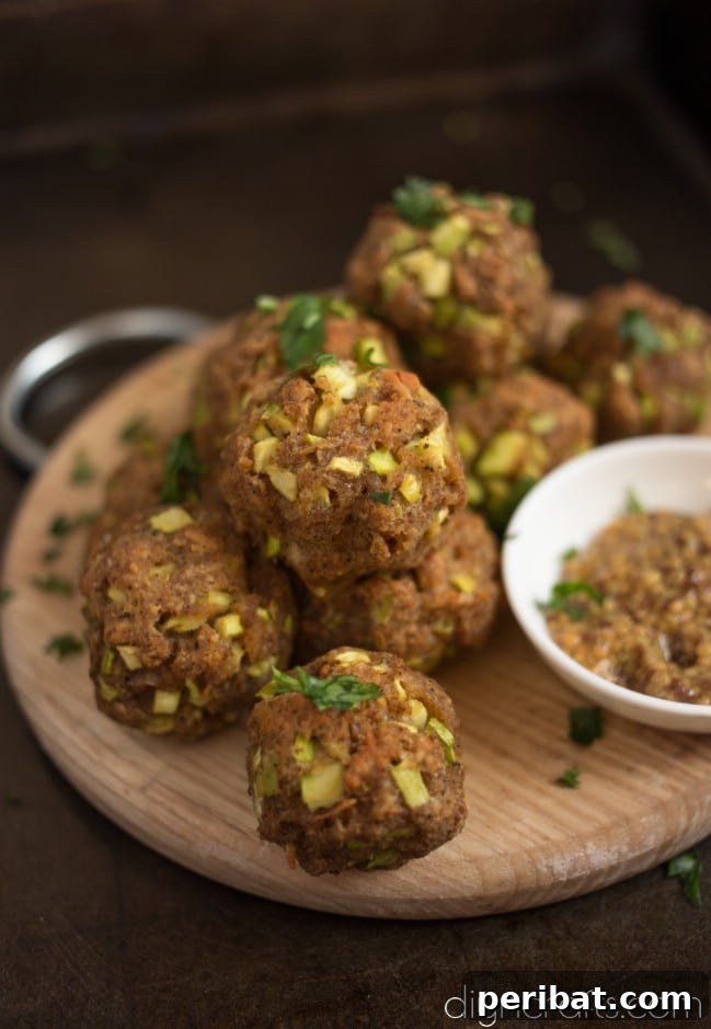 Zucchini Balls ready to be served
