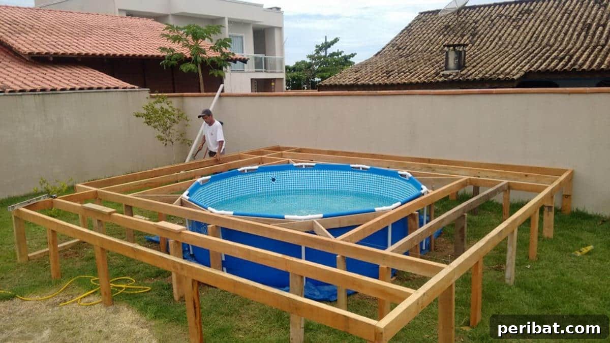 From Backyard Pool to Dream Oasis 4 Backyard Pool Makeover Step 2 - Framework Construction