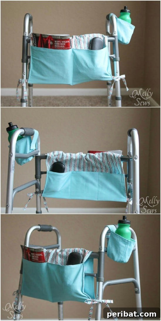 Crafting Kindness: 26 Handmade Ideas for Elderly Care Homes 13 Crafting functional walker caddies for increased independence.