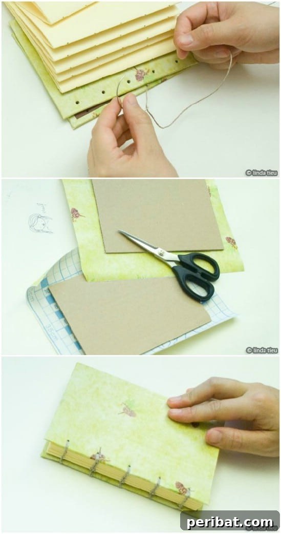 Crafting Kindness: 26 Handmade Ideas for Elderly Care Homes 5 Handmade journal crafted with traditional bookbinding techniques.