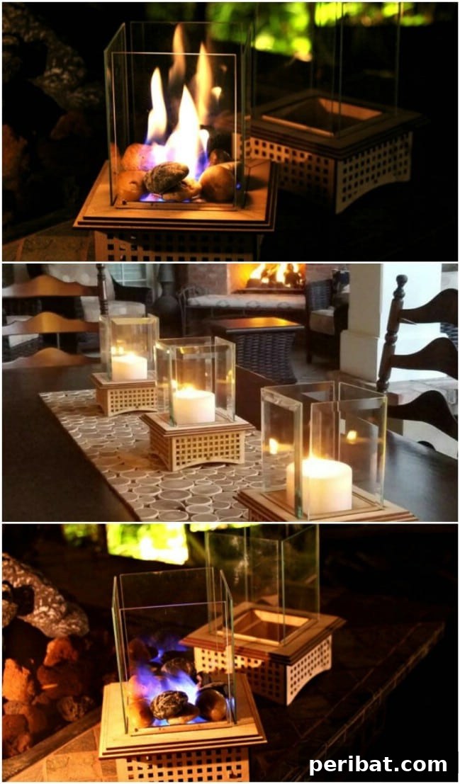Create Your Outdoor Oasis: DIY Fire Bowls for Relaxing Summer Nights 12 Mini Tabletop Glass Fireplace