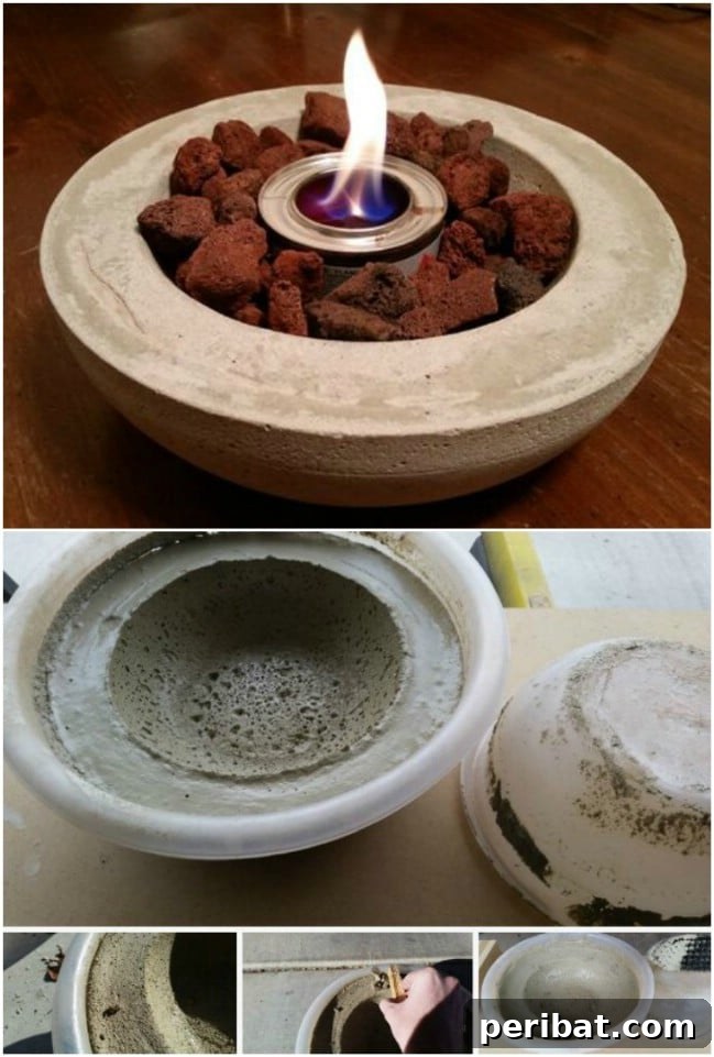 Create Your Outdoor Oasis: DIY Fire Bowls for Relaxing Summer Nights 9 Easy DIY Concrete Tabletop Fire Bowl