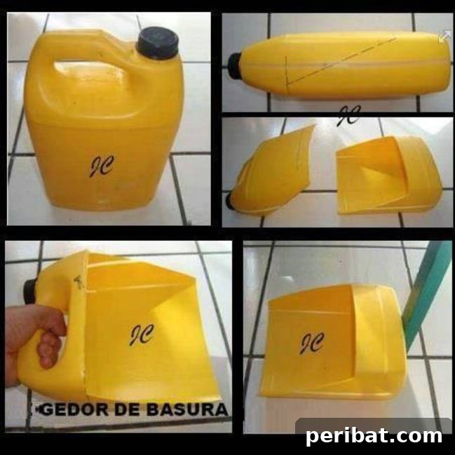 Brilliant Upcycling Ideas for Laundry Jugs 11 Easy DIY Dustpan made from an upcycled laundry detergent bottle