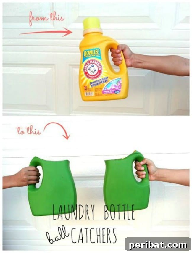 Brilliant Upcycling Ideas for Laundry Jugs 3 DIY Ball And Cup Game made from an upcycled laundry detergent bottle