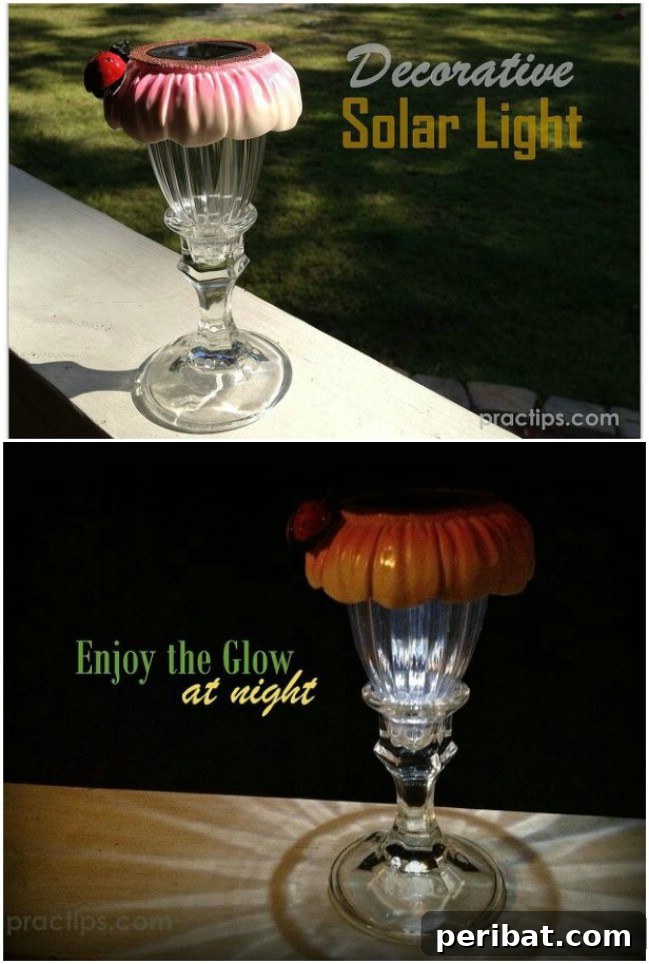 Decorative Upcycled Solar Light