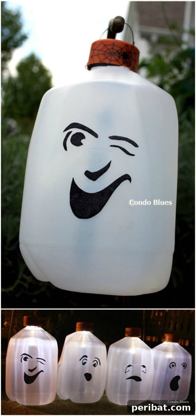 Spooky Solar Milk Jugs