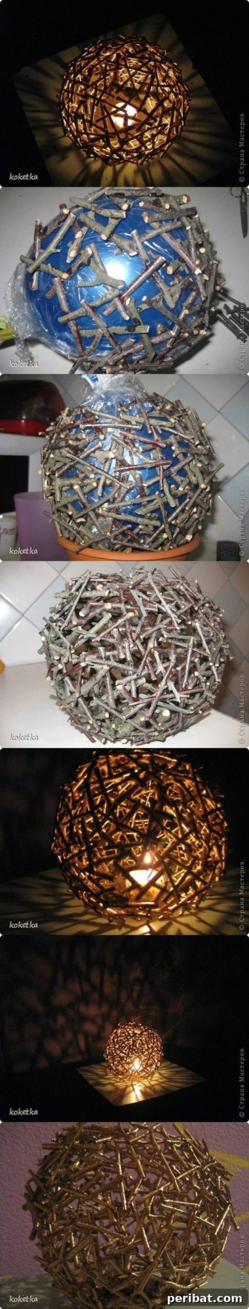 DIY Tree Branch Solar Bulb