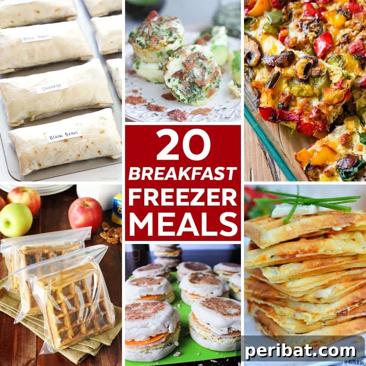Freezer Meal Mastery: 200+ Easy Recipes to Save Time and Money 3 Collection of 20 Delicious Breakfast Freezer Meals for easy mornings.