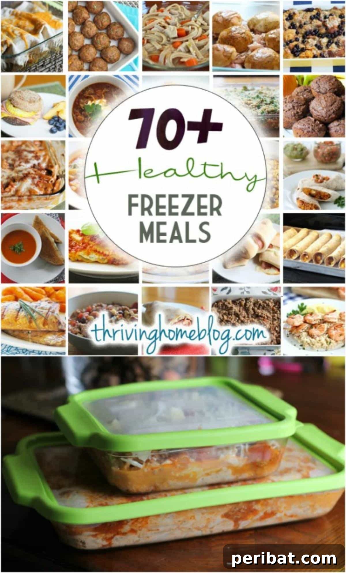 Freezer Meal Mastery: 200+ Easy Recipes to Save Time and Money 6 Over 70 Healthy Freezer Meals for a balanced diet.