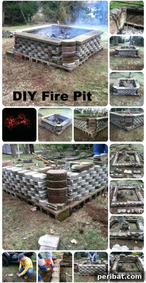 Expansive Large Squared Fire Pit for Gatherings