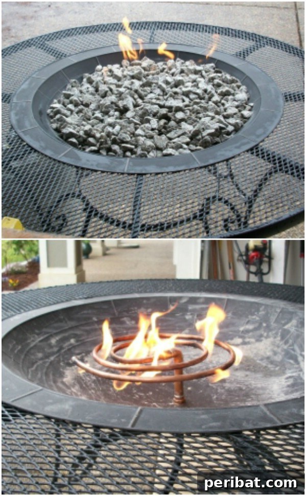 Luxurious DIY Gas Fire Pit Table