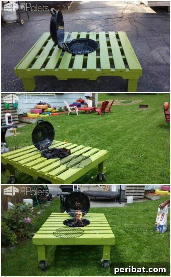 Recycled Upcycled Pallet Fire Pit Table