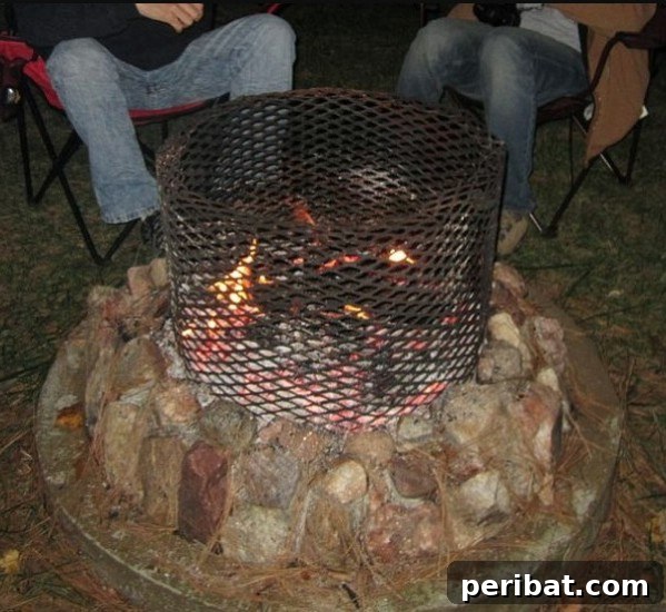 Contemporary Vertical Drum Fire Pit