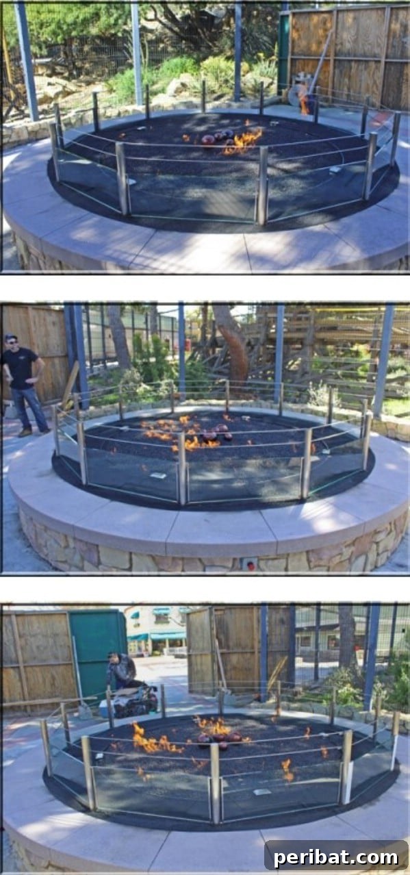 Elegant DIY Fire Table with Glass Accents