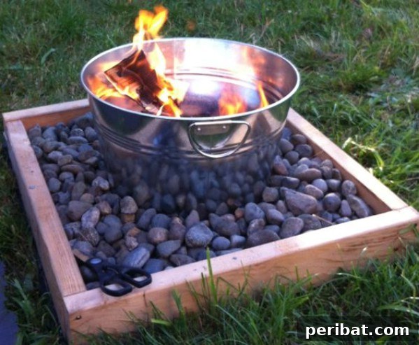 Simple Portable Metal Bucket Fire Pit