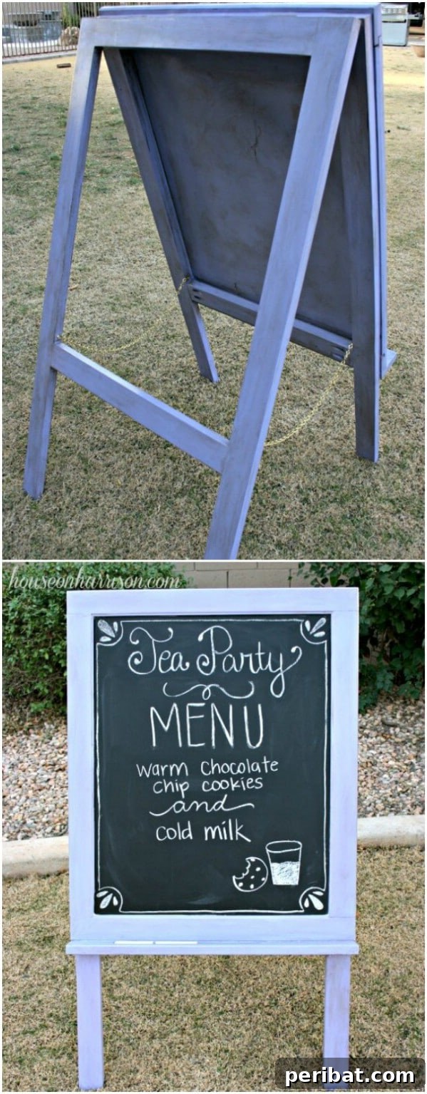 Repurposed Cabinet Door Easel