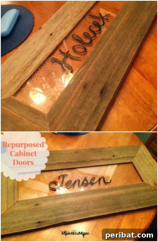 Rustic Wall Décor From Old Cabinet Doors