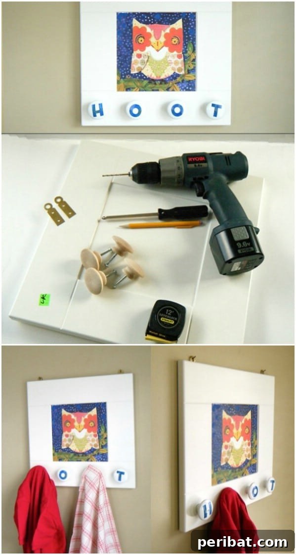 DIY Kids Coat Hanger