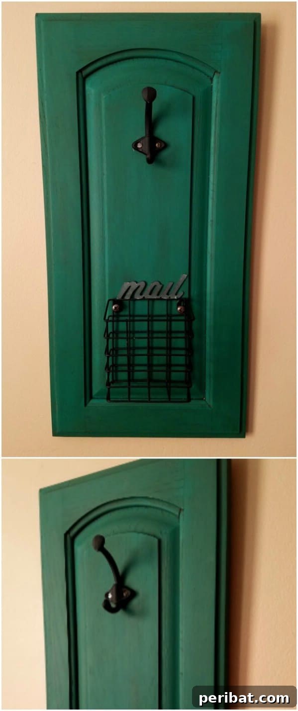 Upcycled Cabinet Door Mail Holder