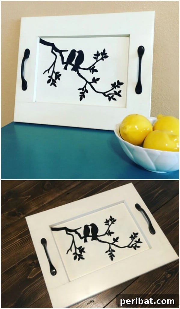 DIY Cabinet Door Serving Tray