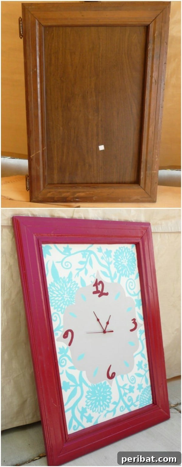 Beautiful DIY Cabinet Door Clock