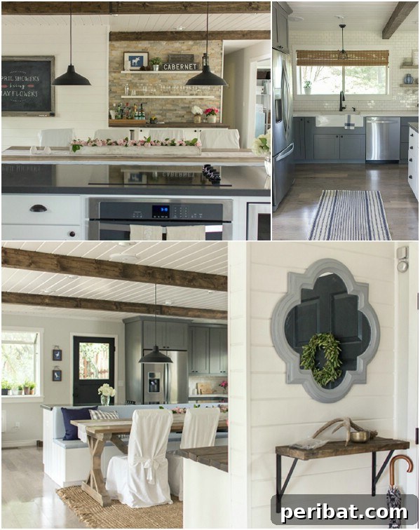 DIY Farmhouse Kitchen Remodel Idea with Slate Gray Cabinets