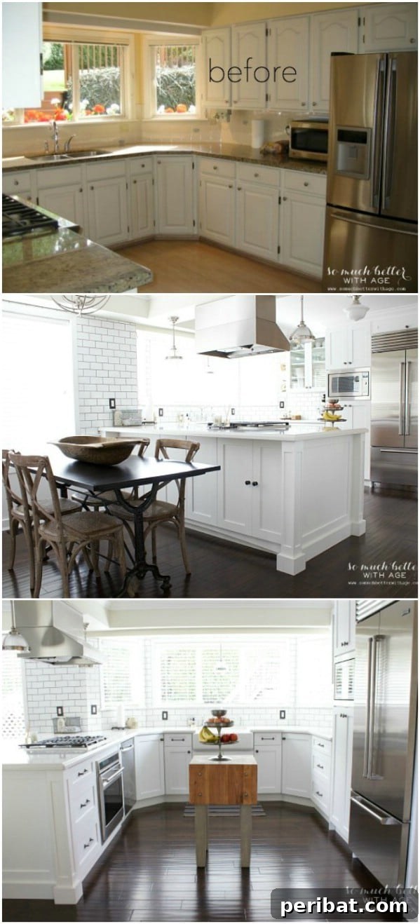 Industrial Vintage French Kitchen with Stainless Steel and White Cabinets