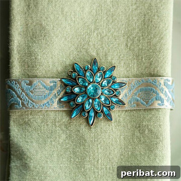 Easy DIY Bejeweled Napkin Rings
