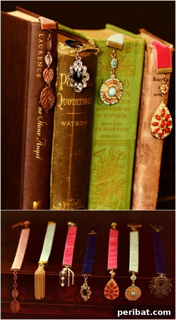 Vintage Jewelry Turned Bookmarks