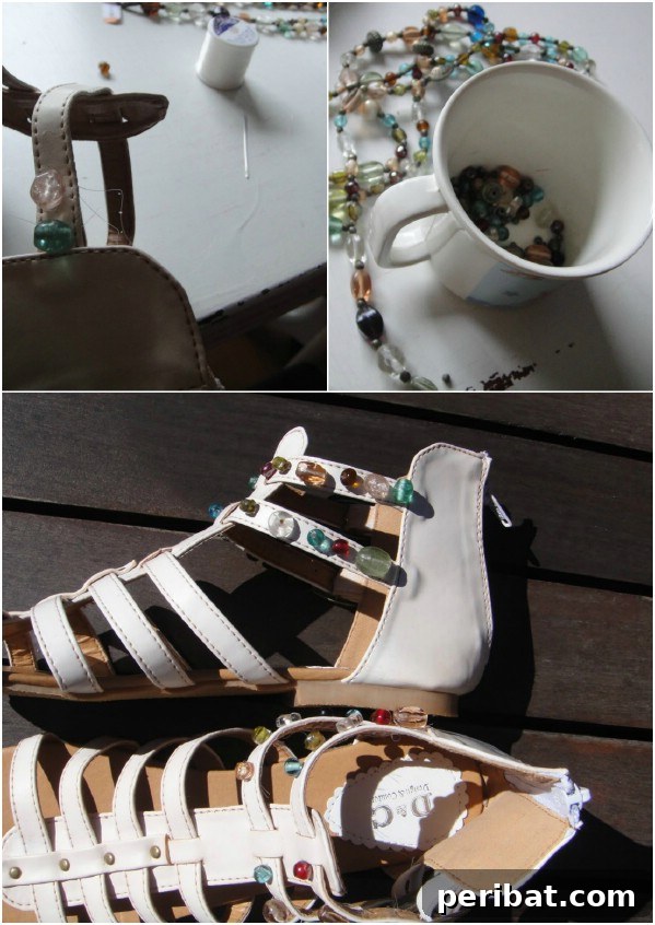 DIY Beaded Sandals