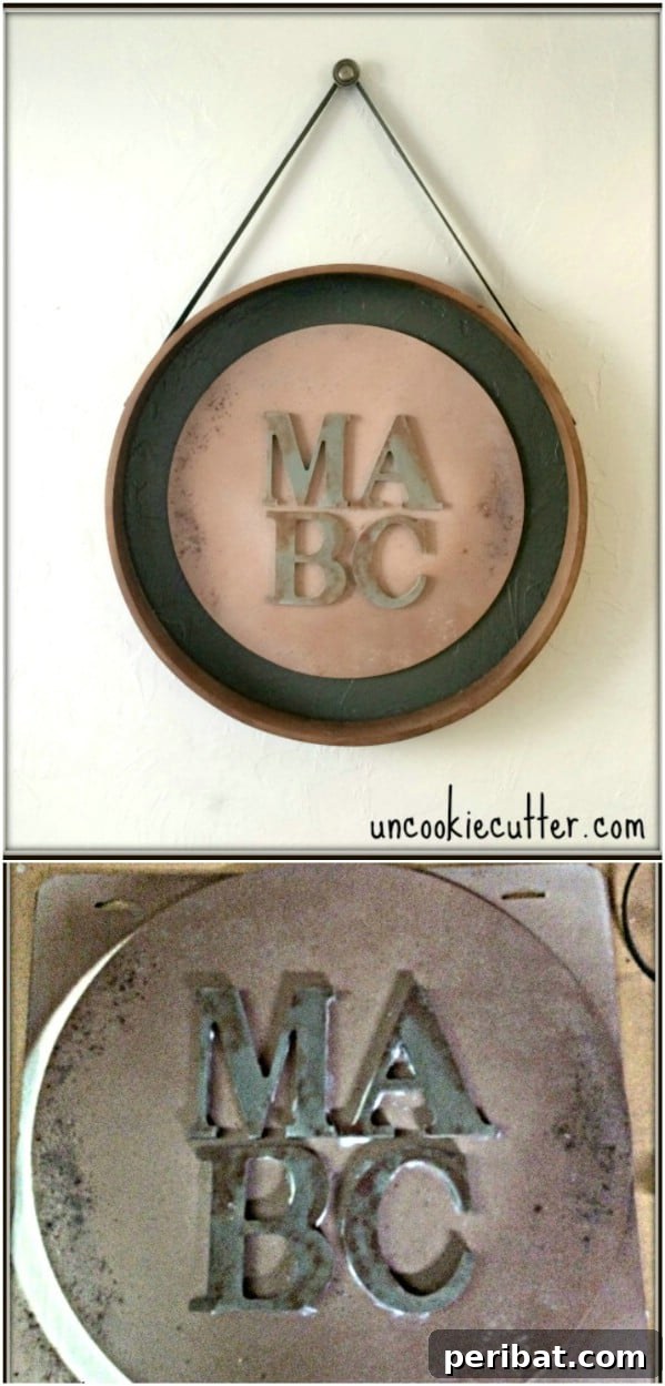 DIY Personalized Wall Art crafted from a broken mirror frame