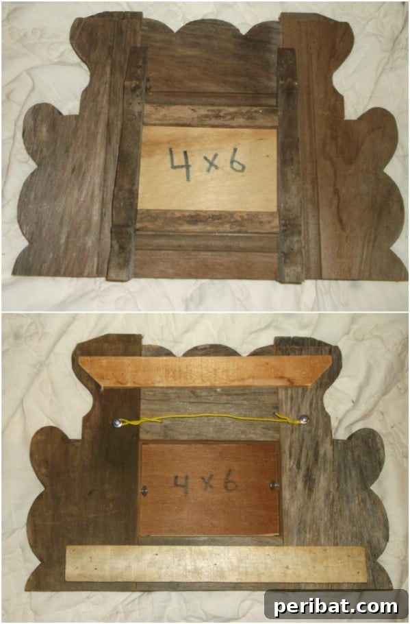 Rustic Custom Mirror Picture Frame repurposed from an old mirror