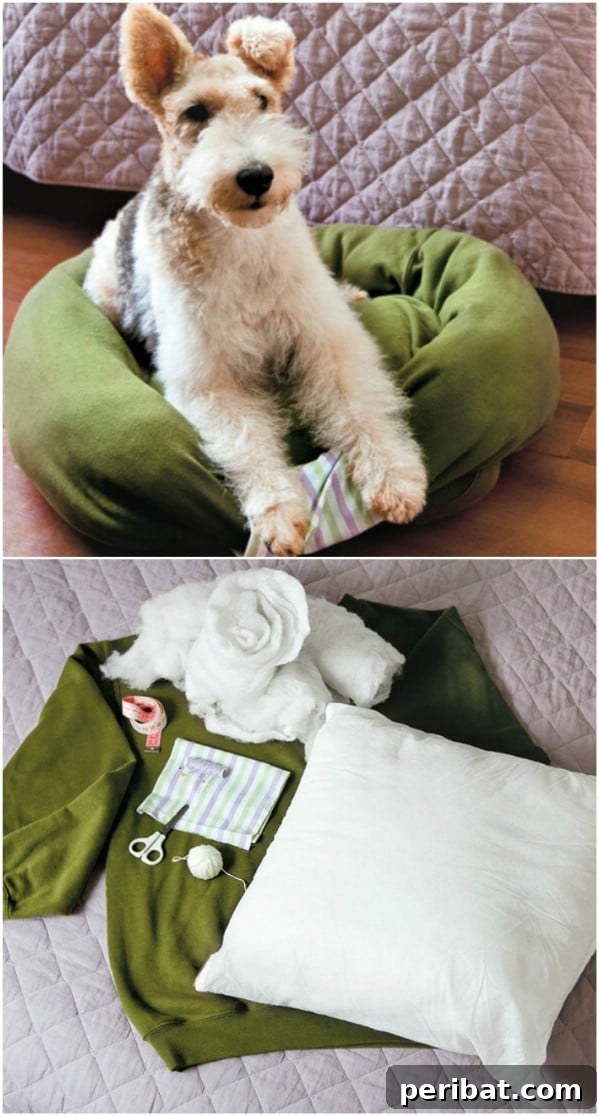 Pawsome Projects: DIY Dog Beds & Crates Your Pup Will Adore 16 Sweatshirt Dog Bed