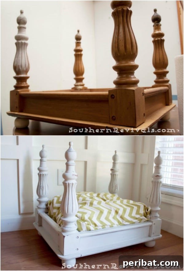 Pawsome Projects: DIY Dog Beds & Crates Your Pup Will Adore 3 Broken End Table Bed