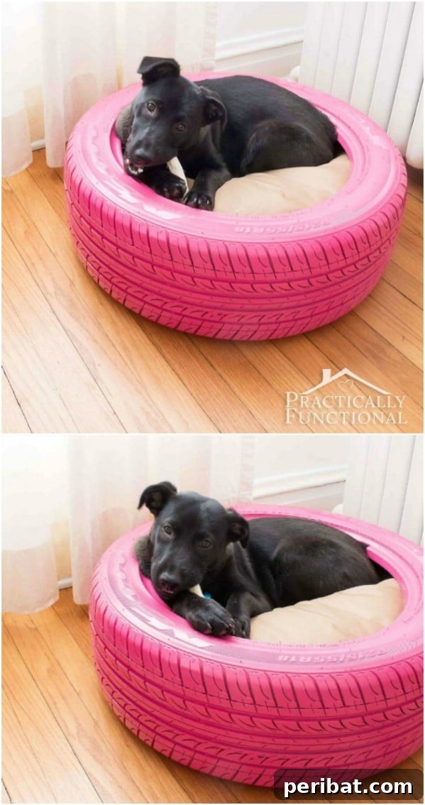 Pawsome Projects: DIY Dog Beds & Crates Your Pup Will Adore 6 DIY Recycled Tire Bed