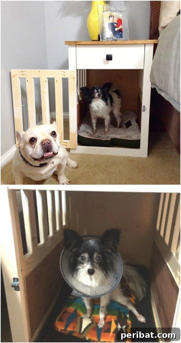 Pawsome Projects: DIY Dog Beds & Crates Your Pup Will Adore 7 Dog Crate Nightstand
