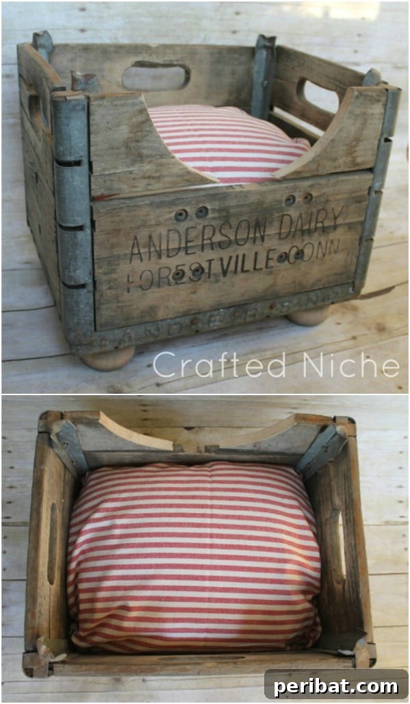 Pawsome Projects: DIY Dog Beds & Crates Your Pup Will Adore 9 DIY Milk Crate Dog Bed