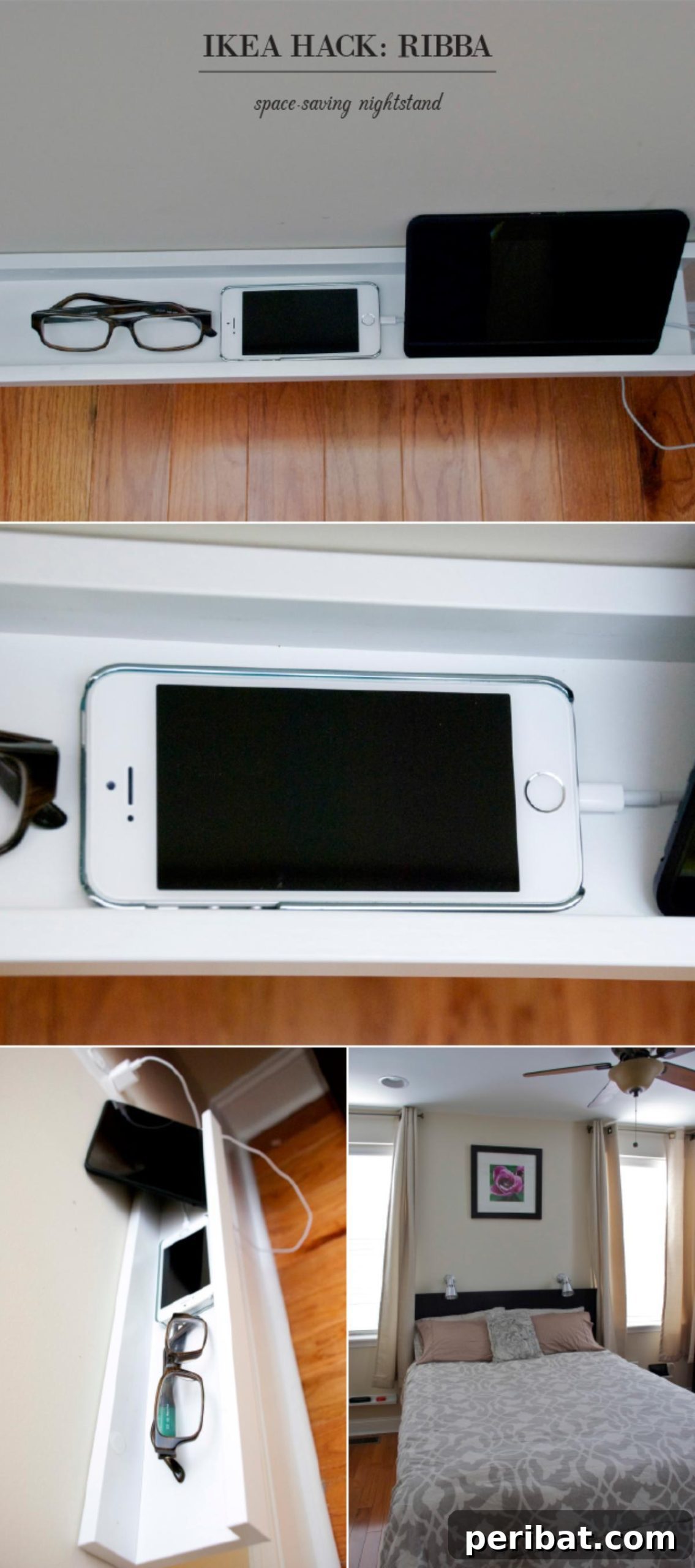 Small Space Big Impact: 20 Bedroom Organization Hacks 21 Use An Invisible Nightstand