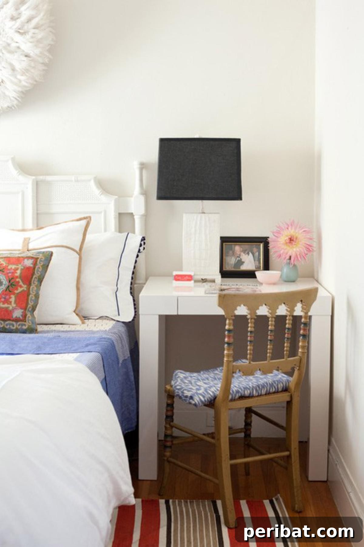 Small Space Big Impact: 20 Bedroom Organization Hacks 6 Combine Your Desk And Bedside Table