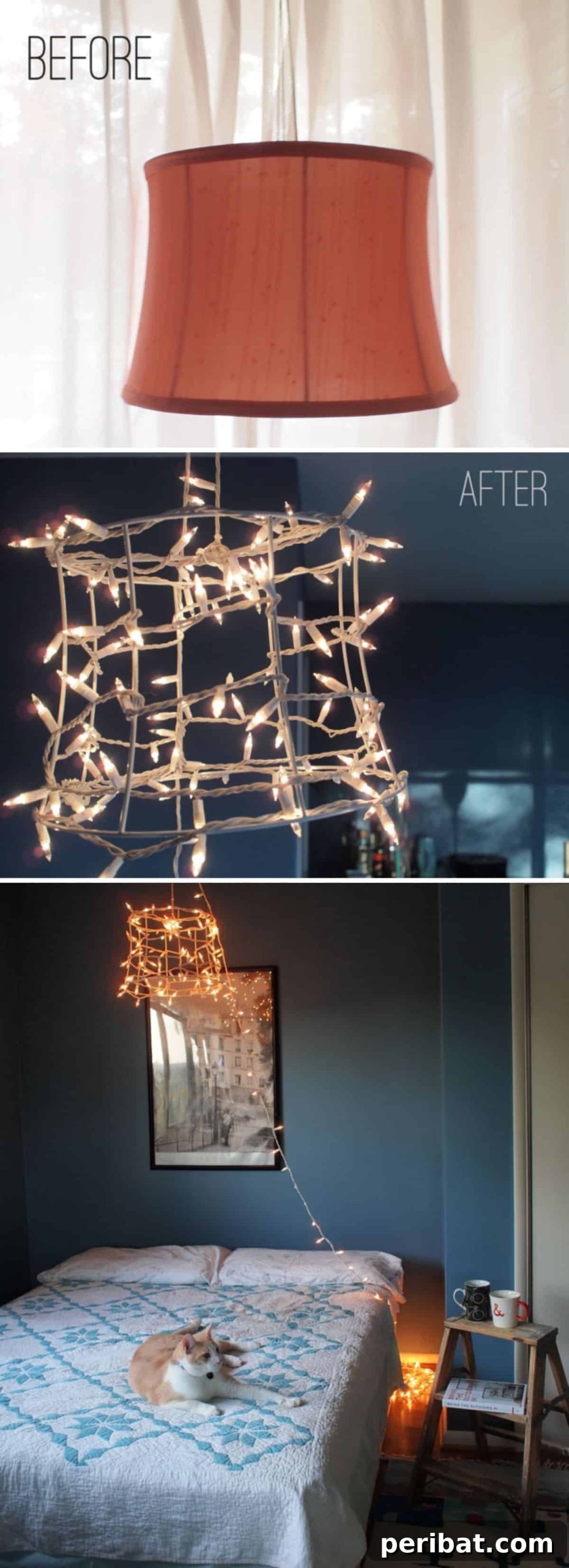 Small Space Big Impact: 20 Bedroom Organization Hacks 9 Hang Your Lamp